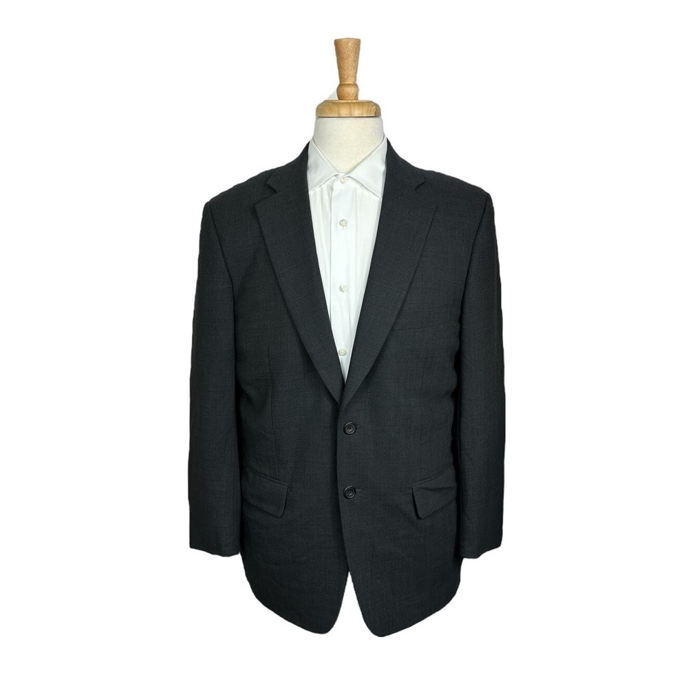 Paul Stuart Gray Recent Stuart II Unstructured‎ Wool Mens Blazer 40R Excellent